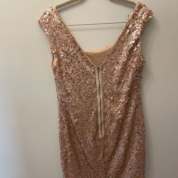 champagne Sequin Dress - Picture 3 of 5